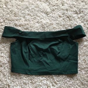 Off the shoulder cropped top